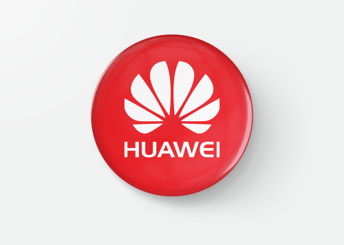 بادج شعار شركة هواوي اللون الابيض