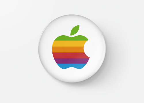 بادج شعار شركة ابل ملون