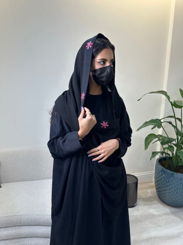 عباية ورود وردي