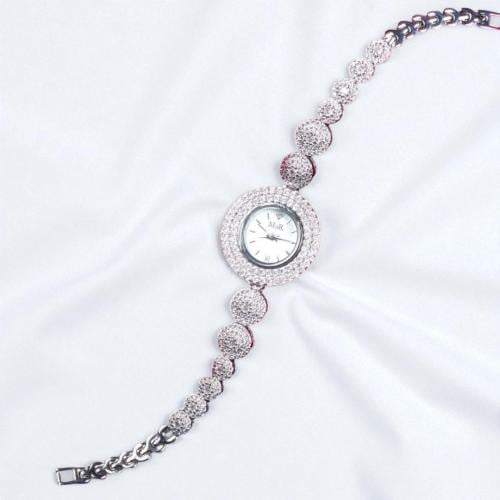 ساعة زركون فضي