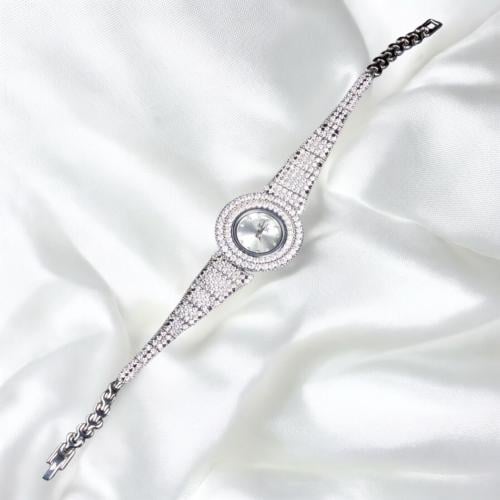 ساعة زركون فضي