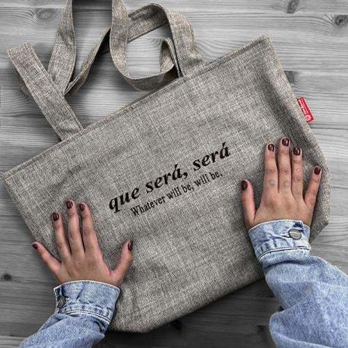 Tote Bag (Brown) - que será, será
