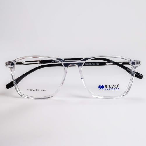 نظارة Silver موديل G9303 C5 بتصميم مربع شفاف أنيق...