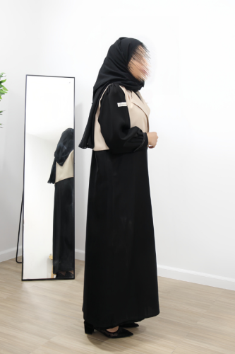 207- عباية كاجوال بأكمام تفتة