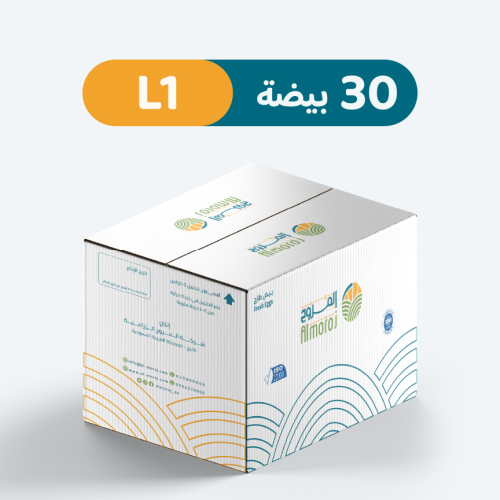 كرتون بيض طازج - 30 بيضة - مقاس L1