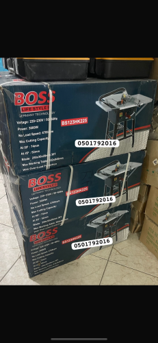 منشار طاولة شركة BOSS قوة 3000 واط موضح جميع التفا...