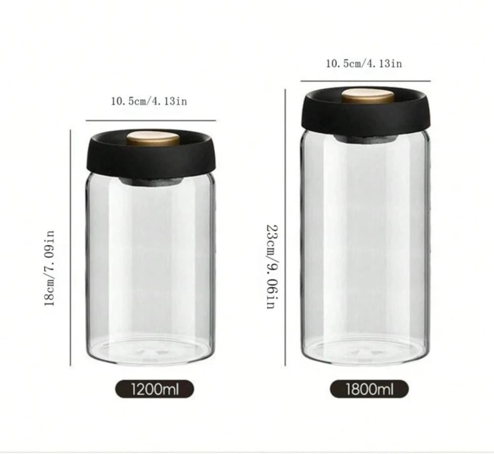 حافظة حبوب القهوة وعاء زجاجي احجام متعددة - أساس