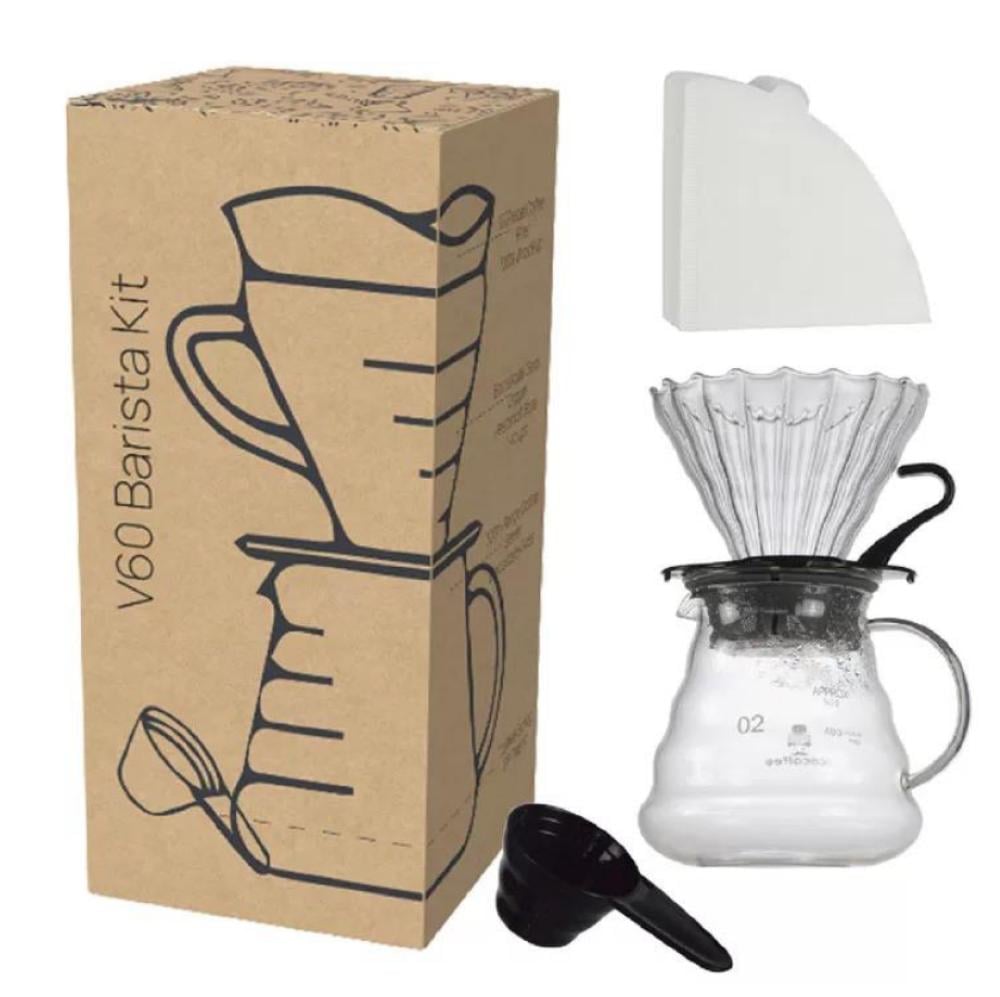 طقم تقطير V60 مجموعة مود 4 قطع مقاس 02 - أساس