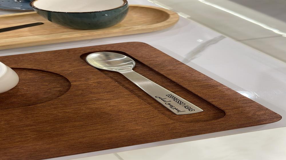 ملعقة اسبريسو أكمي مع كتابة ليزر  - Espresso spoon acme