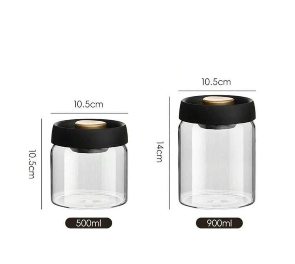 حافظة حبوب القهوة وعاء زجاجي احجام متعددة - أساس