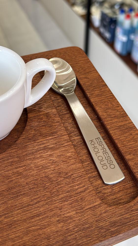 ملعقة اسبريسو أكمي مع كتابة ليزر  - Espresso spoon acme