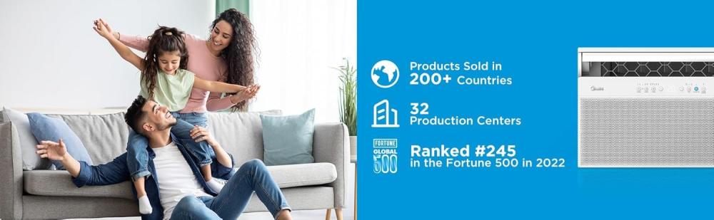 مكيف ميديا شباك انفرتر 20200 وحدة - روتاري - واي فاي مع ريموت - حار وبارد - WDV24HWG
