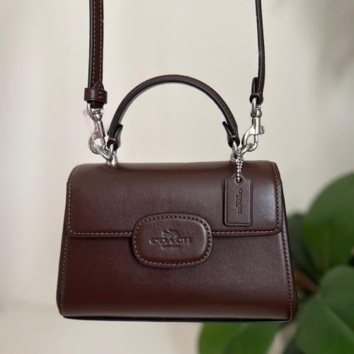 شنطة كوتش Eliza top handle بني/عودي