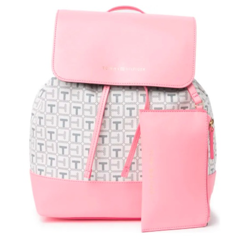 شنطة تومي هلفقر للظهر وردي ورمادي