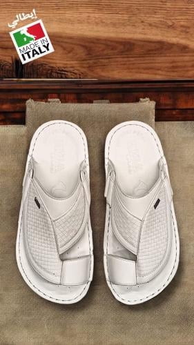 حذاء رجالي طبي ايطالي 100% R722-04 OF WHITE