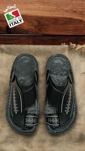 حذاء رجالي طبي ايطالي 100% R722-06 BLACK