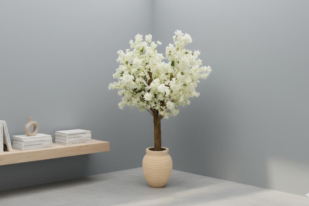 شجرة زهر الكرز الاصطناعية البيضاء