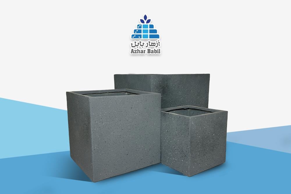 مراكن "أزهار بابل" - الشكل المربع الكلاسيكي (3 قطع).