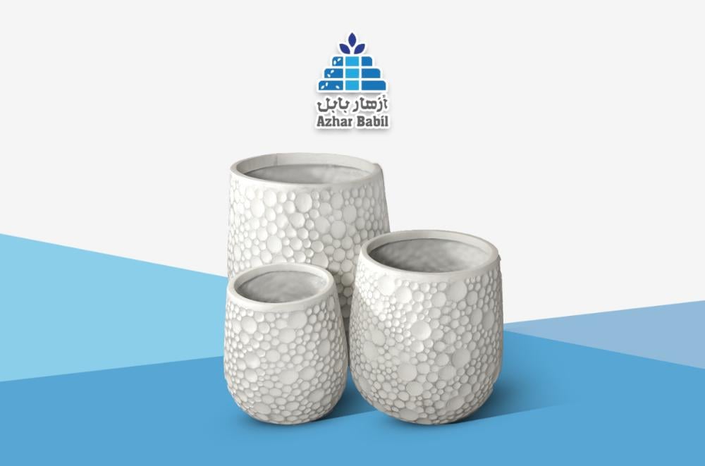 مراكن "أزهار بابل" العصرية بتصميم النقش البارز.ثلاثية الأبعاد (3D).