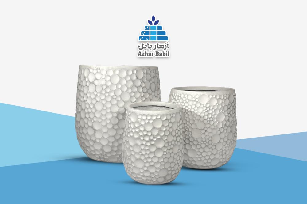 مراكن "أزهار بابل" العصرية بتصميم النقش البارز.ثلاثية الأبعاد (3D).