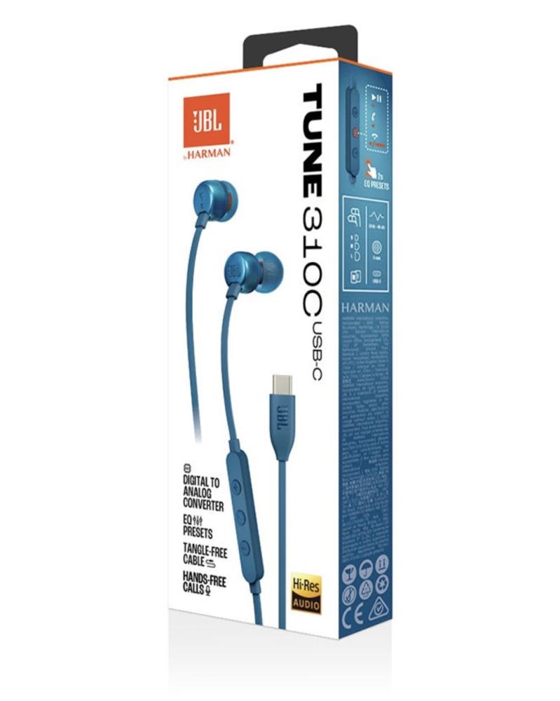 استمتع بصوت نقي وجودة عالية مع سماعة سلكية JBL 310C بتقنية تايب سي