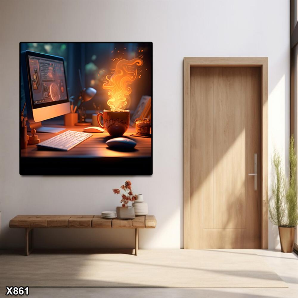 لوحة كانفس مربعة جرافيك