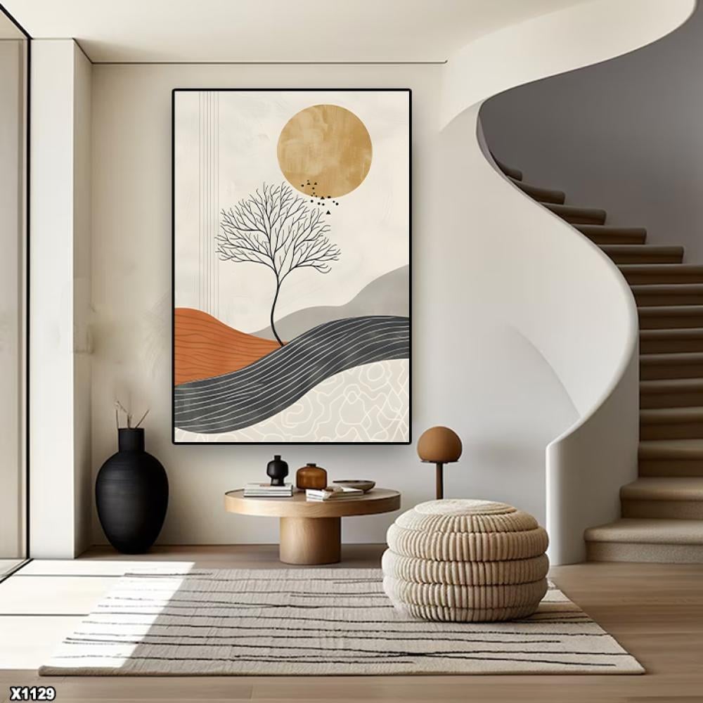 لوحة كانفس رسم تجريدي