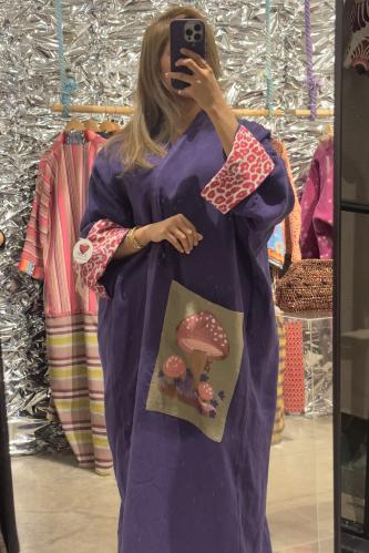 Mushroom Leopard Abaya