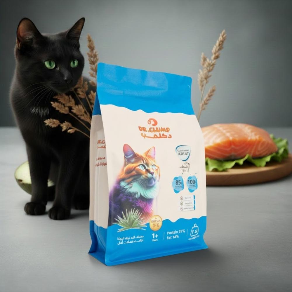الدهون الصحية 14% في طعام القطط | أوميجا 3+6 لشعر لامع