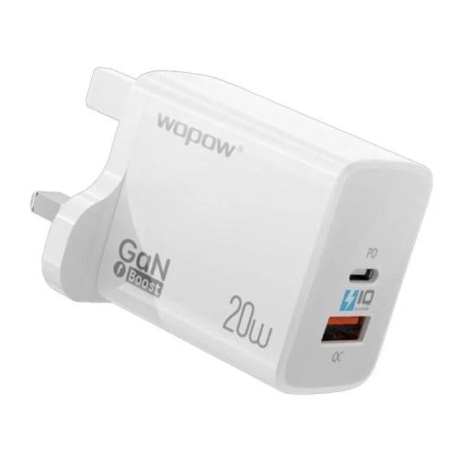 شاحن جداري 20 واط USB+PD - WOPOW