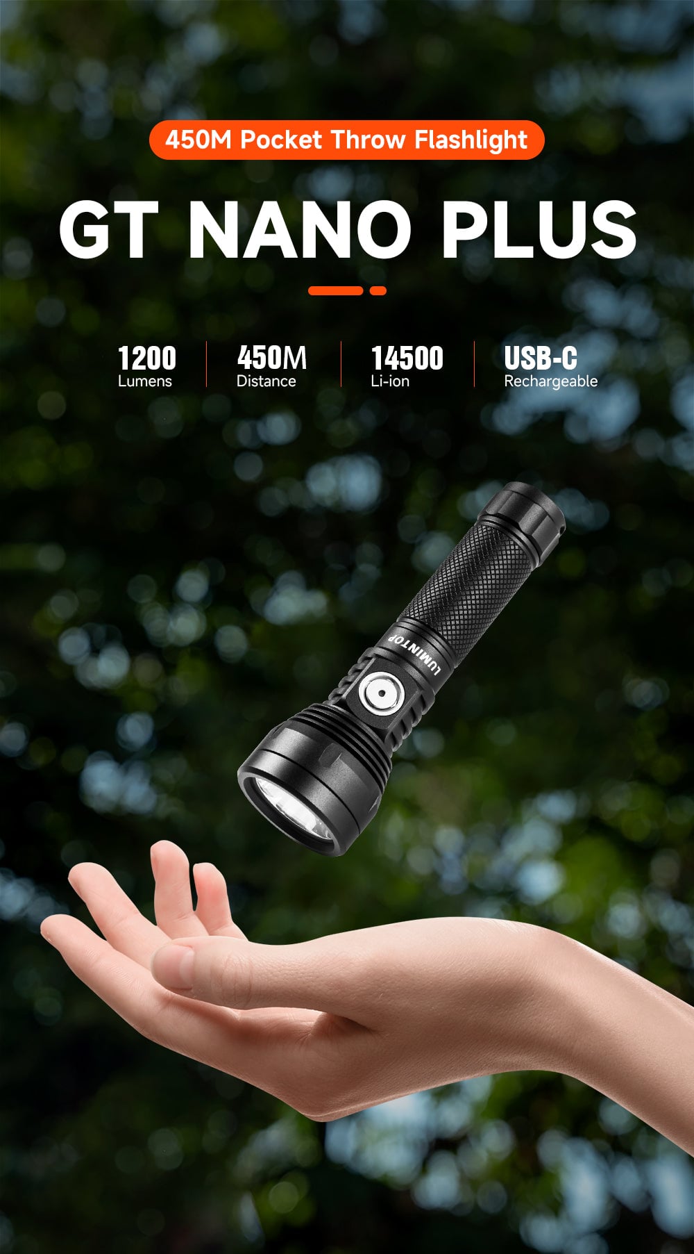 كشاف لومنتوب GT nano plus – أسود