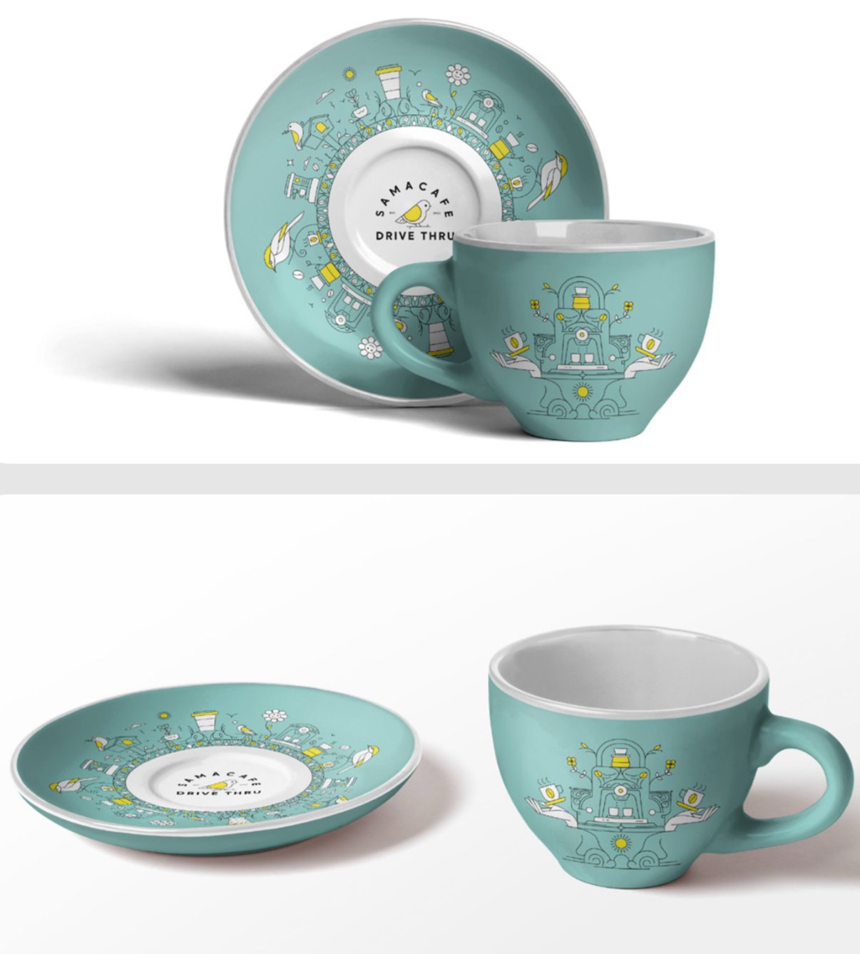 كوب فلات وايت 150 مل