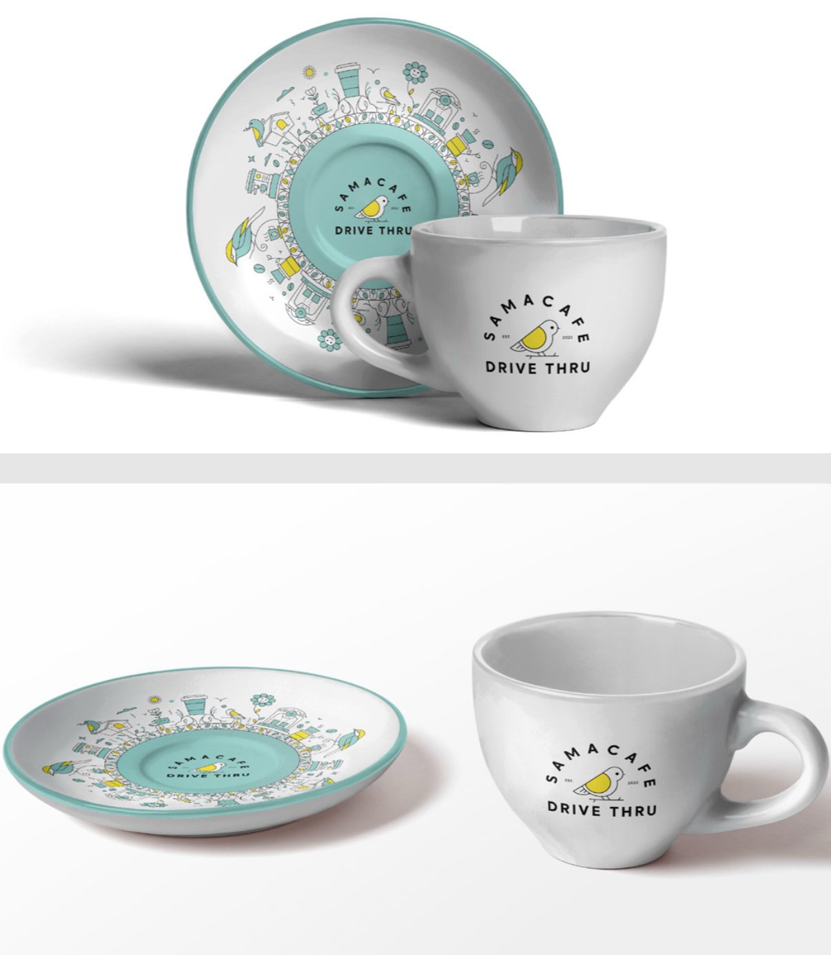 كوب فلات وايت 150 مل