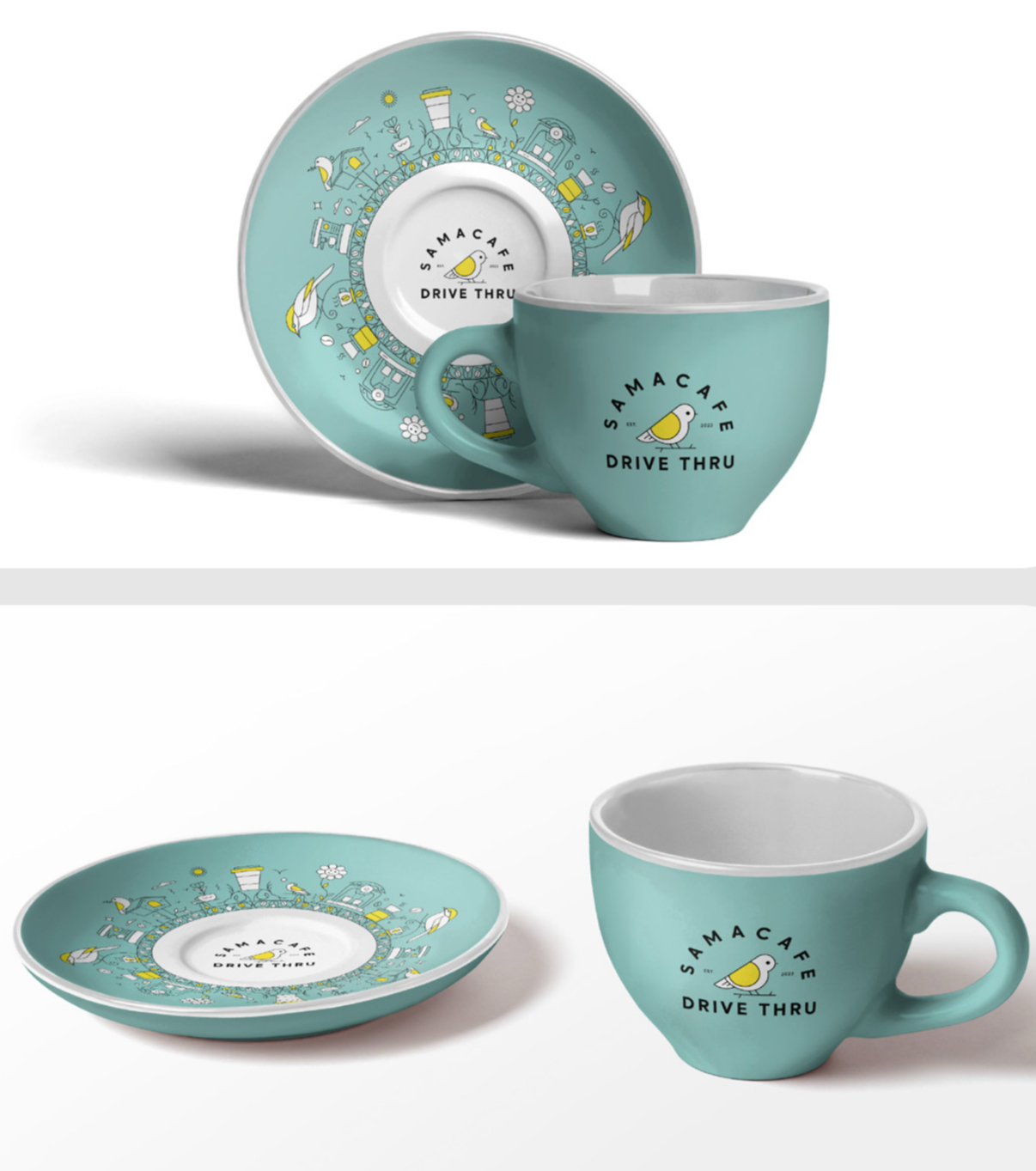 كوب فلات وايت 150 مل