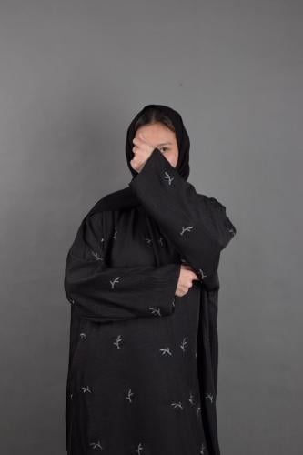 عباية ( اسود مشجر )