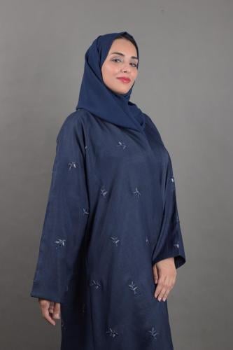 عباية ملونة ( كحلي )