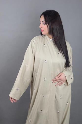 عباية ملونة ( بيج غامق )
