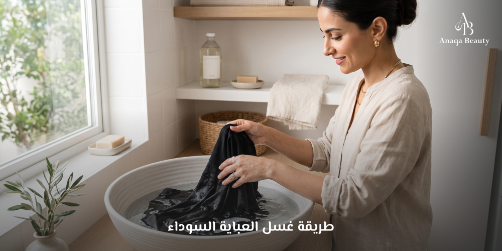 طريقة غسل العباية السوداء