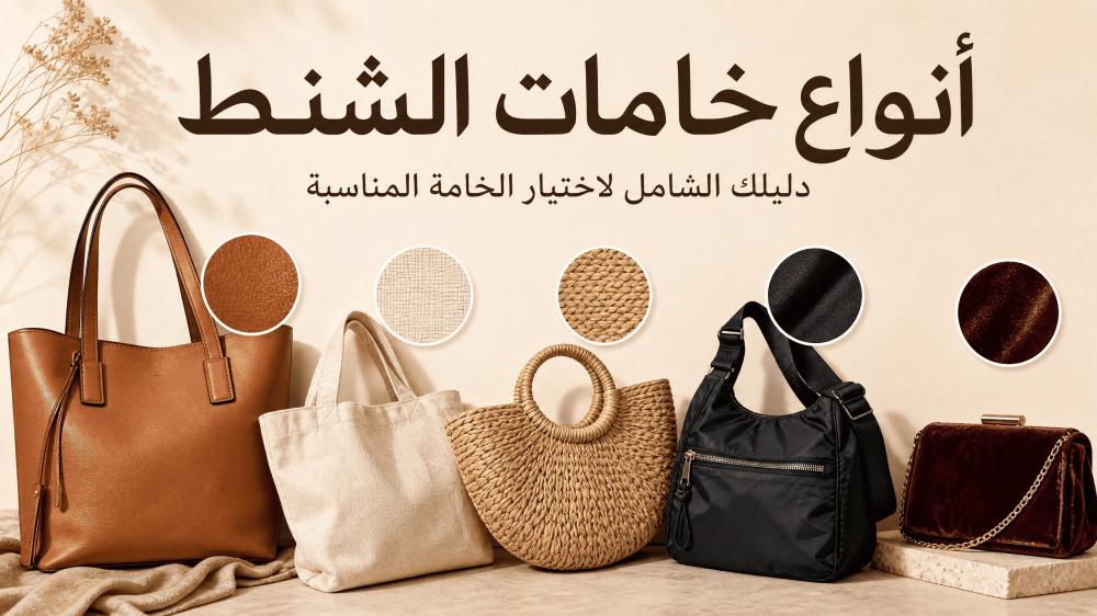 أنواع خامات الشنط