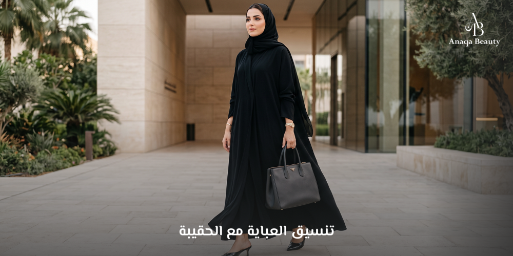 تنسيق العباية مع الحقيبة