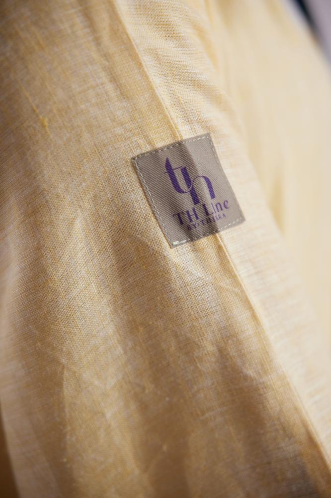 عباية لنن butter yellow