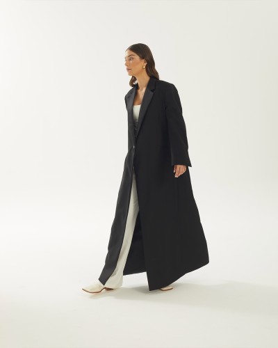 GEOMETRIC CREPE ABAYA