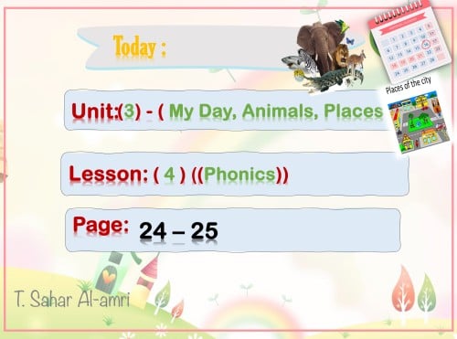We Can 2 U3 L4 My Day, Animals, Places