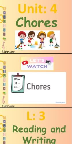 WC3-1- Chores(U4 L3)Reading and Writing