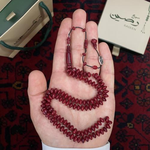 سبحة مساطر الماني لون عنابي