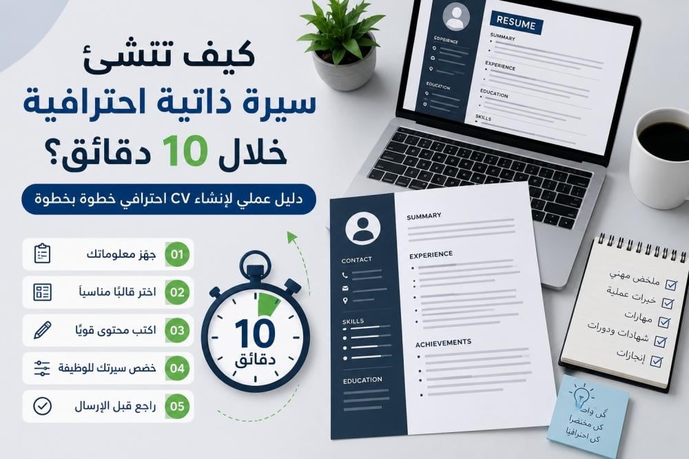 إنشاء سيرة ذاتية احترافية