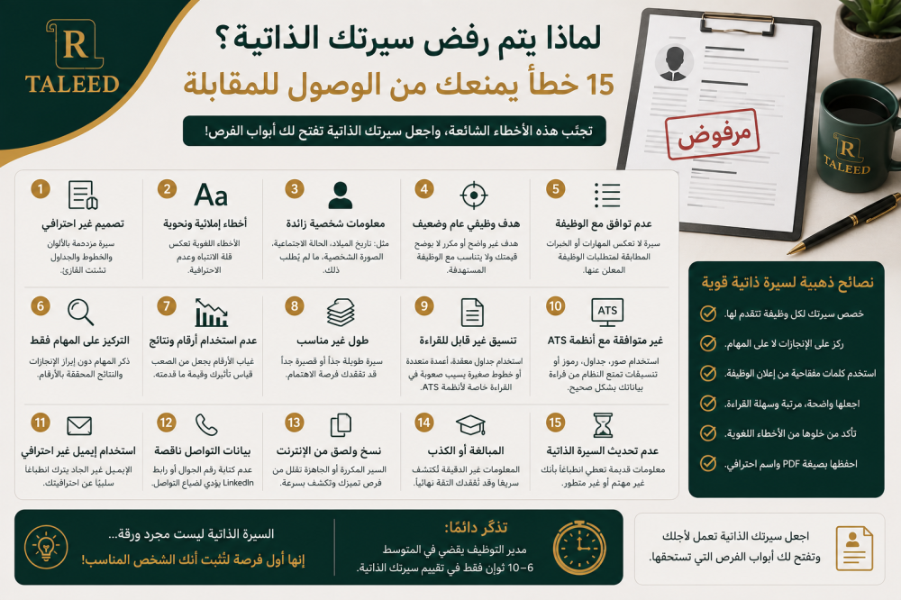 أخطاء السيرة الذاتية