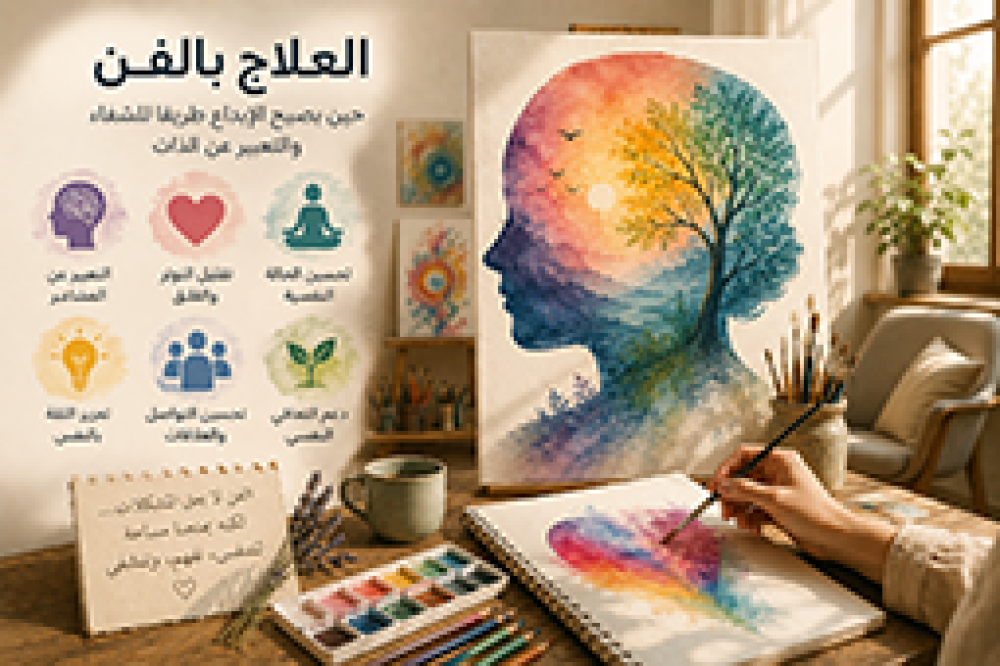العلاج بالفن وأهم فوائده النفسية والإبداعية