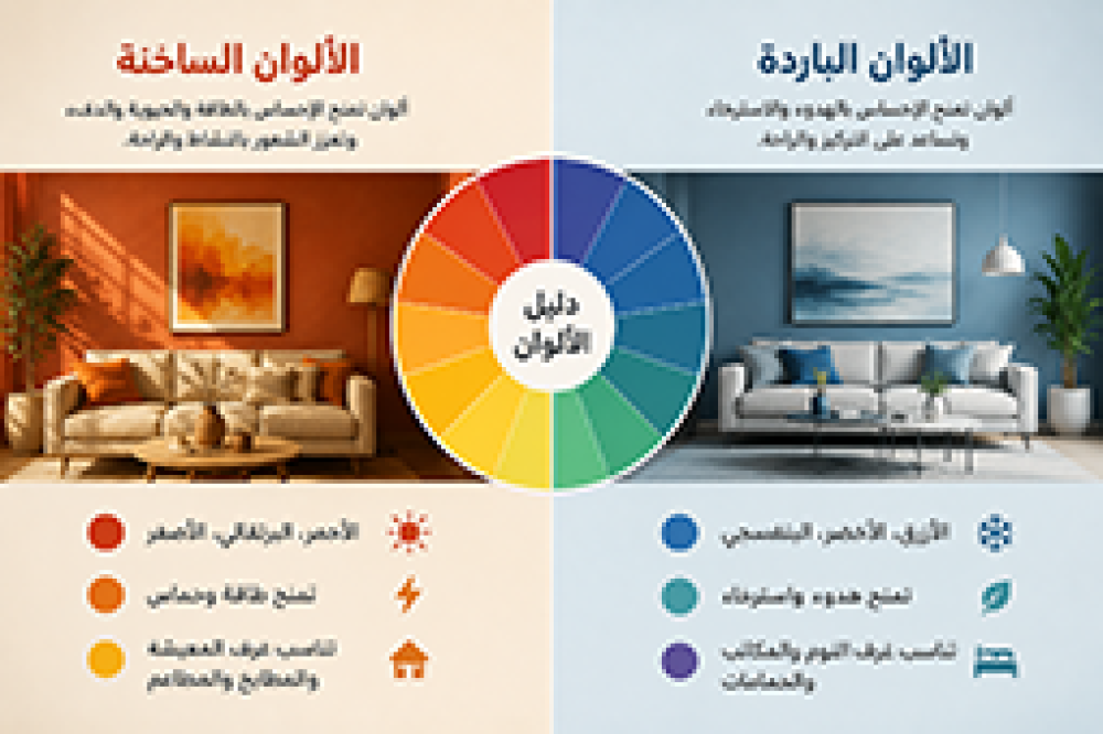 الألوان الساخنة والباردة والمزاجية