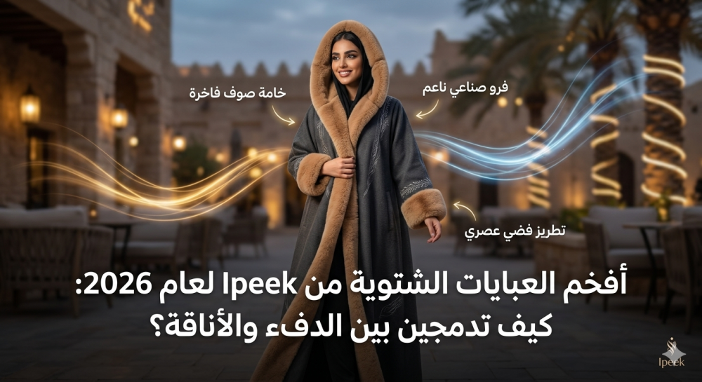 أفخم العبايات الشتوية من Ipeek لعام 2026: كيف تدمجين بين الدفء والأناقة؟